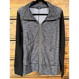 Lululemon Women's Full Zip Jacket Heathered Black w/Black sleeves Sz 12